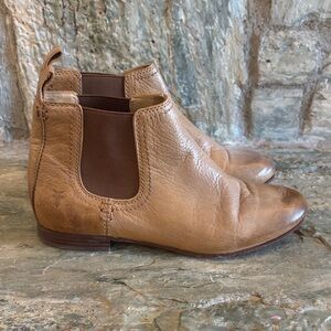 Frye Light Brown Leather Ankle Booties
